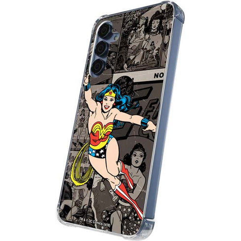 DC Comics Wonder Woman Vintage pose pattern Galaxy A35 5G Clear Case